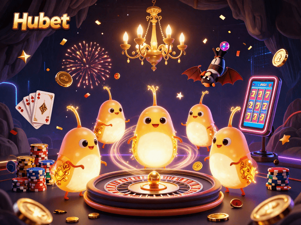 Experience the vibrant Hubet casino with glowing glowworms, rich games, and rewards!