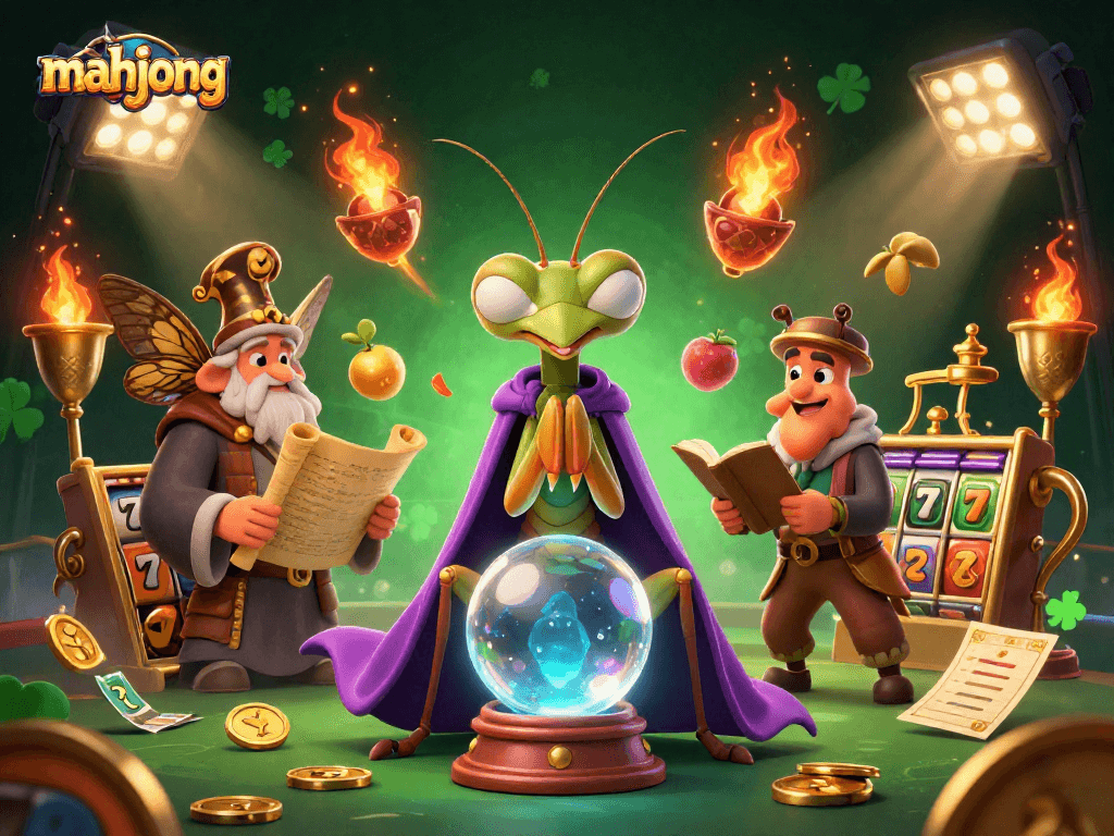Experience the excitement of mahjong with a vibrant 3D casino scene filled with dynamic characters and elements.