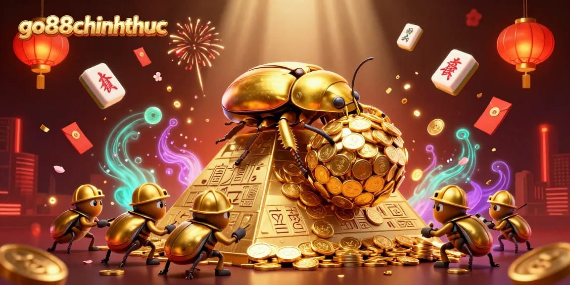 Engage with go88chinhthuc's thrilling casino adventures featuring gold beetles and treasure.
