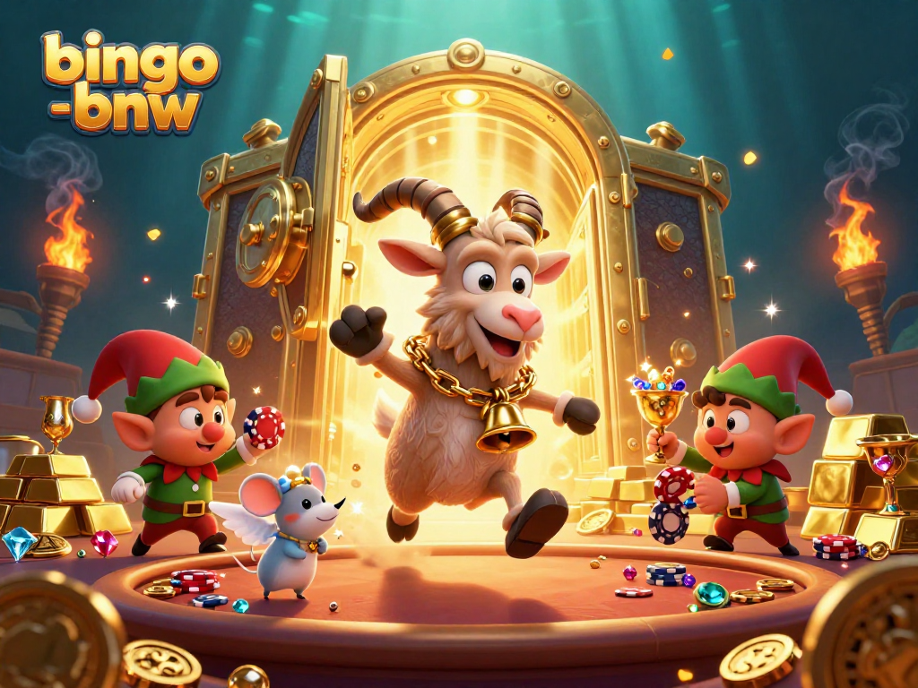 Bingo-bnw players engage in thrilling online bingo action amidst a celebration of jackpot excitement and lively characters.