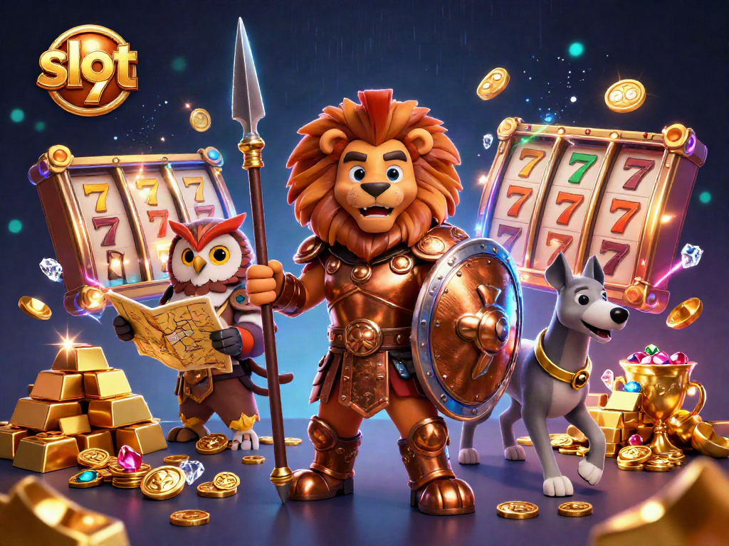 Spin to win with slot 777 in this vibrant scene showcasing dynamic casino elements.