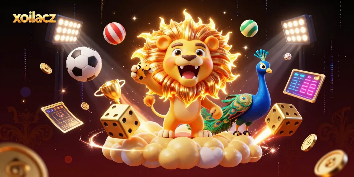 Experience thrilling sports betting with xoilacz, a vibrant scene of roaring characters and dynamic game elements.