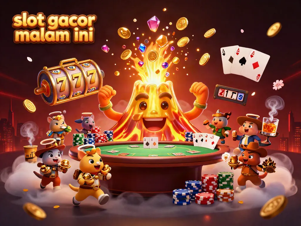 Slot gacor malam ini dengan gunung berapi emas dan hewan penjelajah mengumpulkan harta