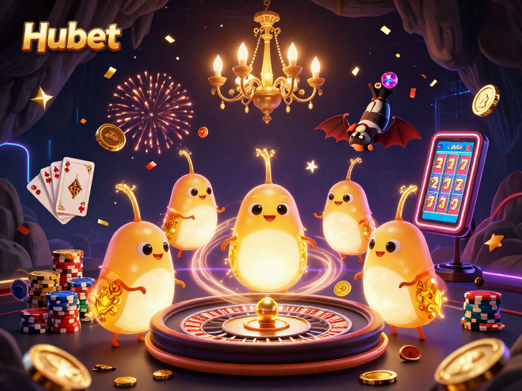 Experience the vibrant Hubet casino with glowing glowworms, rich games, and rewards!