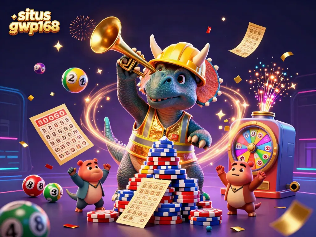 Merayakan kemenangan di situs gwp168 dengan dino ceria di kasino virtual.
