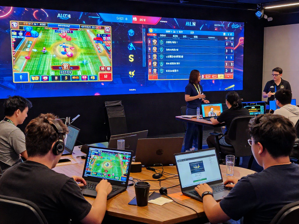 Engaging ALO8 online gaming platform with diverse players enjoying casino and sports betting activities in a vibrant virtual environment.