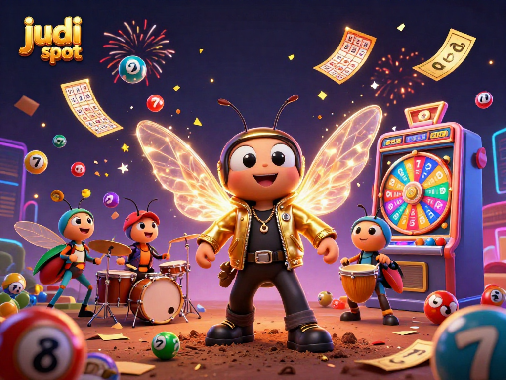 Permainan judi slot seru dengan jackpot menggiurkan dalam suasana meriah dan berwarna.