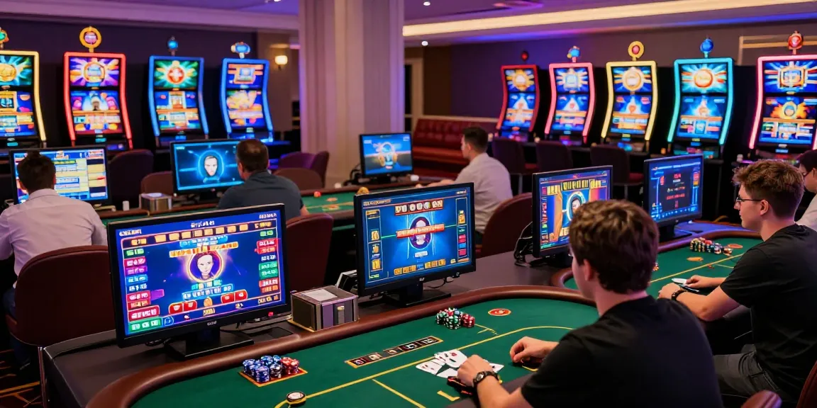 Exciting ALO8 online casino gaming scene with players engaged at virtual poker tables.