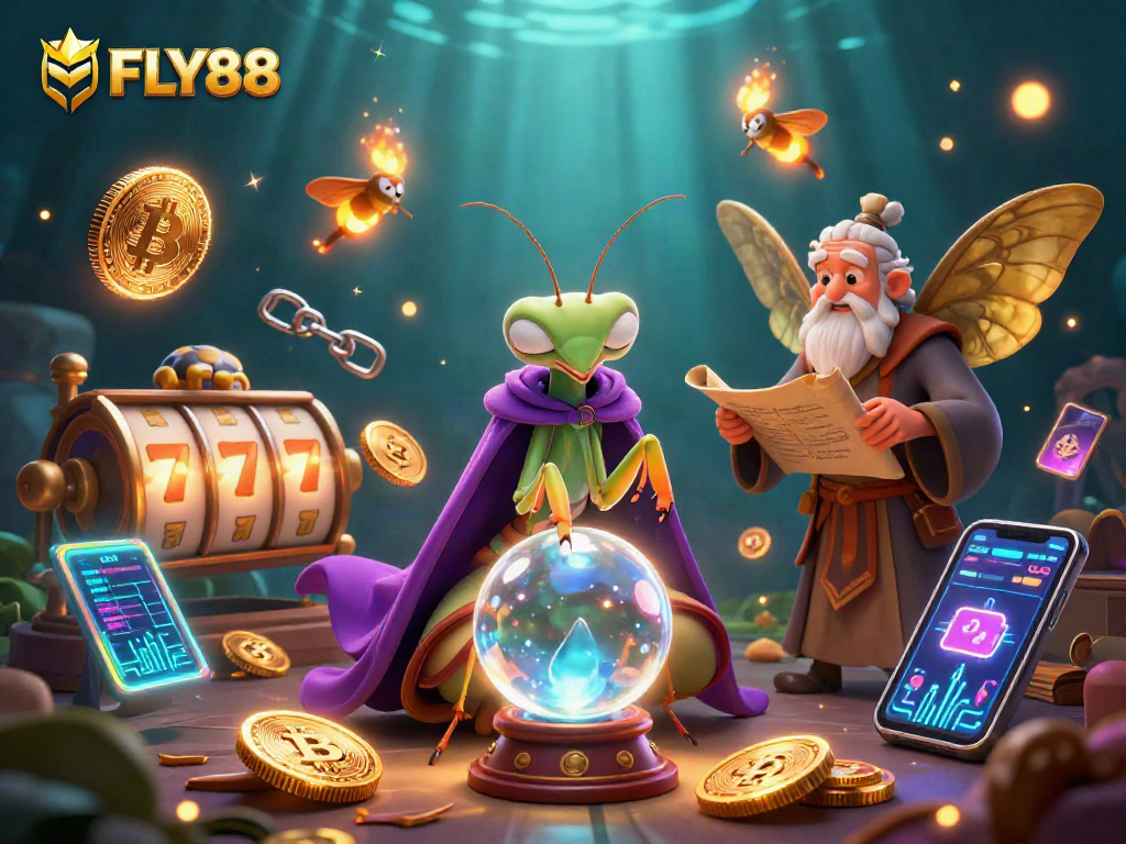 Engage with FLY88's vibrant casino world featuring enchanting characters and rich gaming elements.
