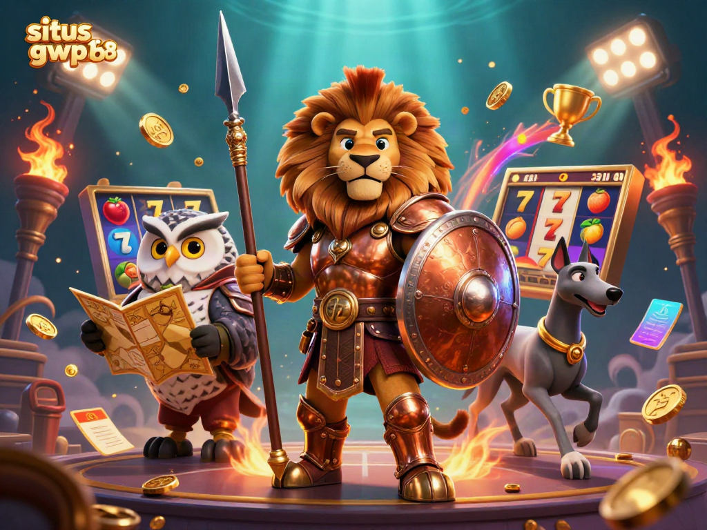 Permainan slot yang mengasyikkan di situs gwp168 dengan karakter menarik dan elemen permainan yang penuh warna.