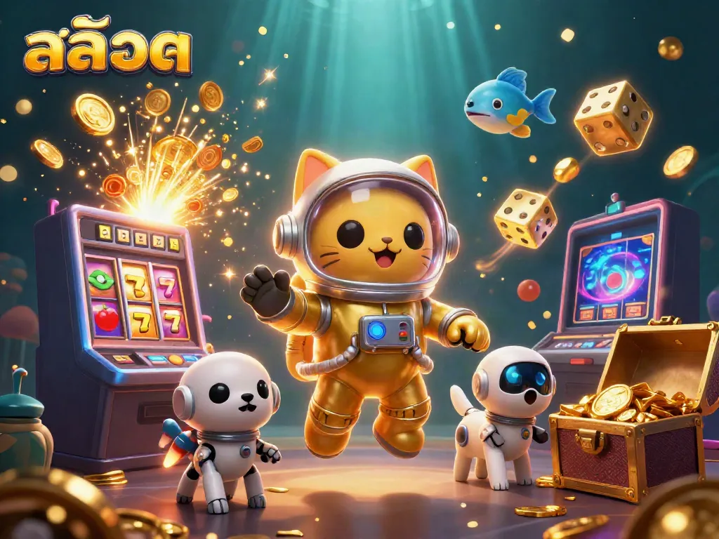 Engage in the excitement ofสล็อต with a thrilling astronaut cat and dynamic casino elements.