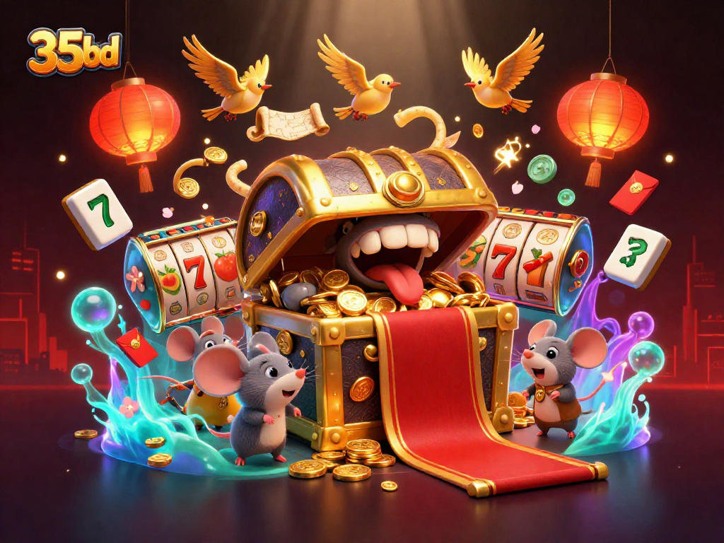 Engage with luminescent 35bd casino treasures as golden mice explore vibrant slot games.