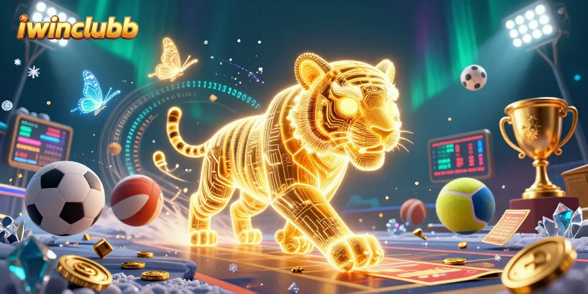 Engage in thrilling games at iwinclubb with vibrant 3D casino illustration showcasing dynamic betting activities.
