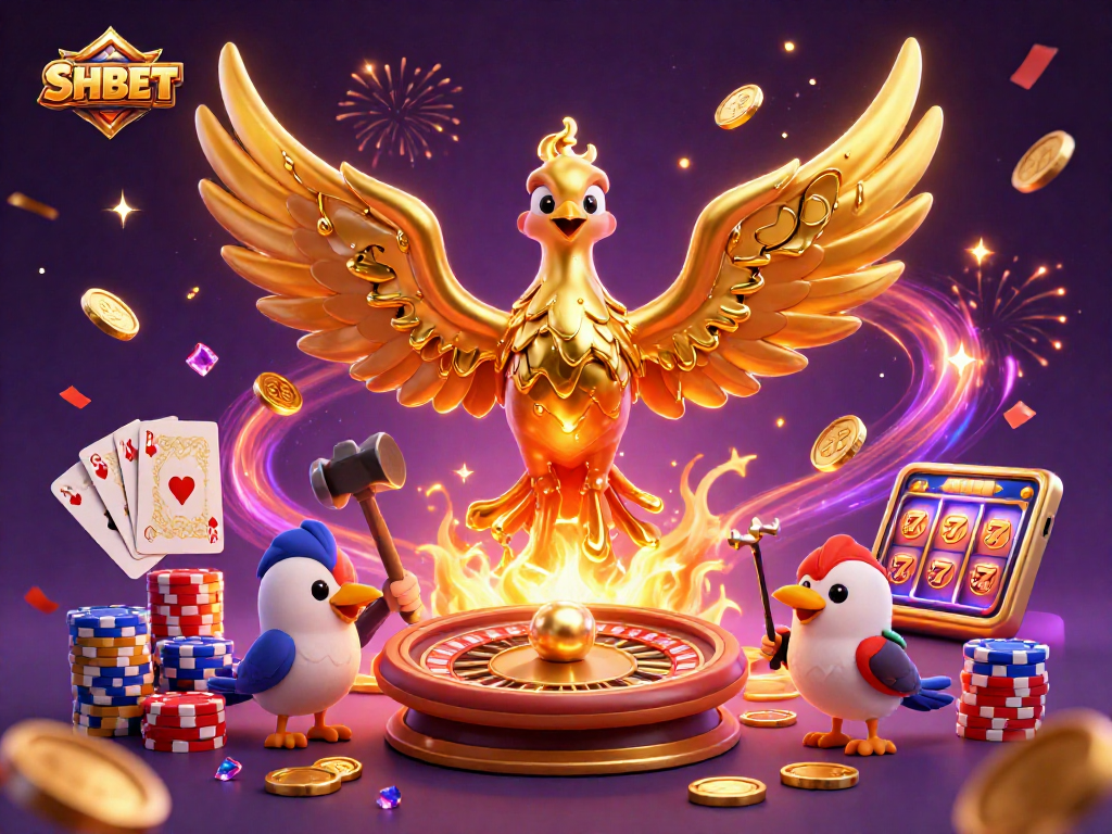 Experience thrilling gameplay at SHBET with golden phoenix and dynamic casino elements.