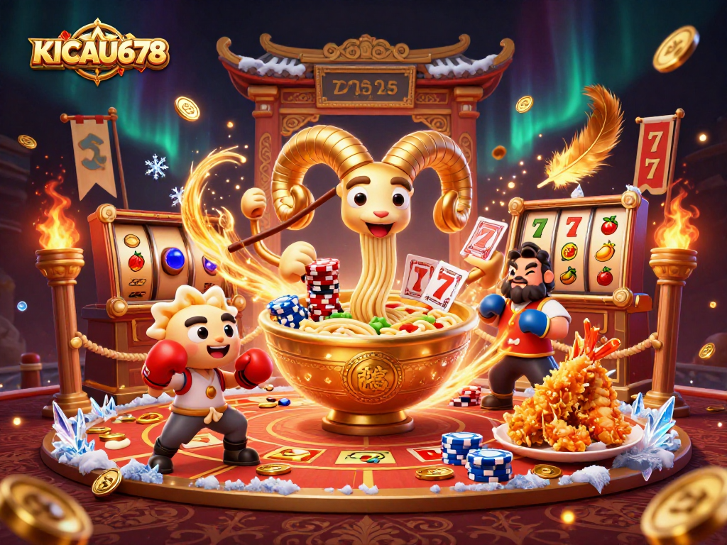 KICAU678 engages players with interactive gaming experiences in a vibrant, dynamic casino scene.