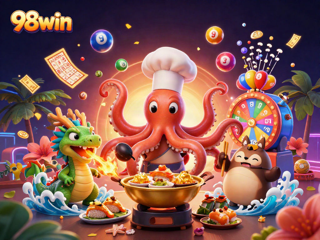 Engage with thrilling 98win casino dynamics featuring vibrant characters and action-packed game elements.