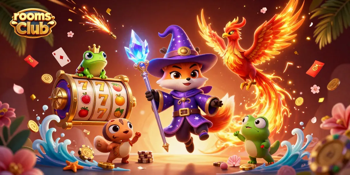 Rasakan keseruan bermain game slot di rooms-club dengan simbol keberuntungan dan karakter menakjubkan.