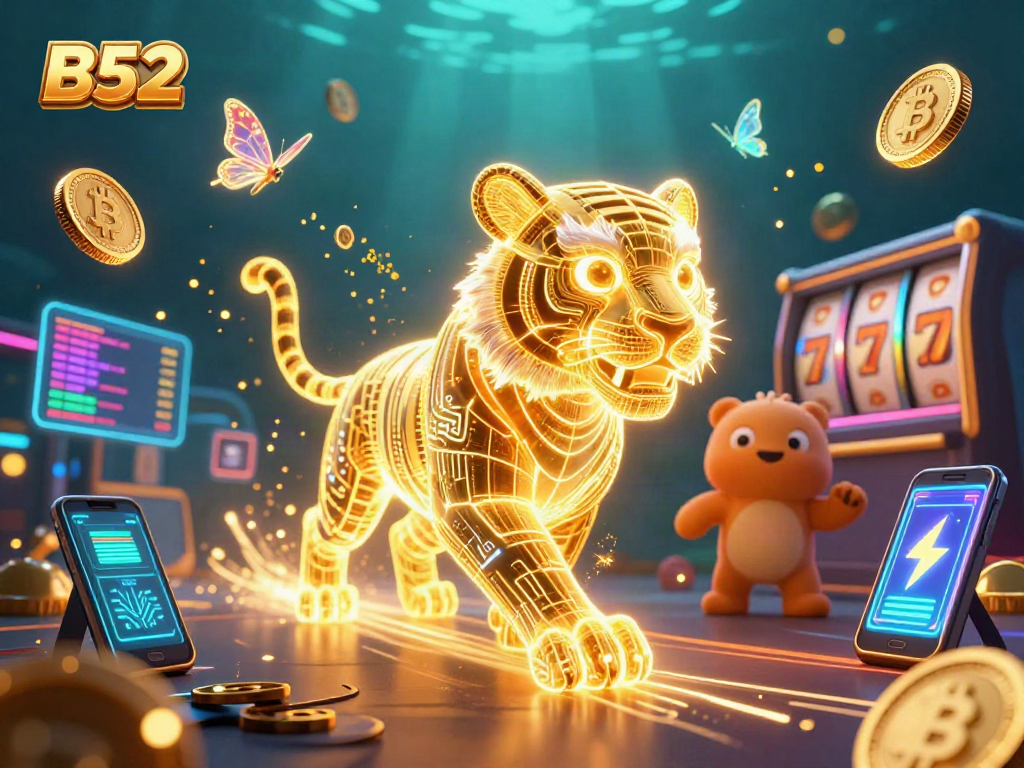 Experience exciting B52 casino gaming with vibrant visuals and dynamic action in a digital landscape.