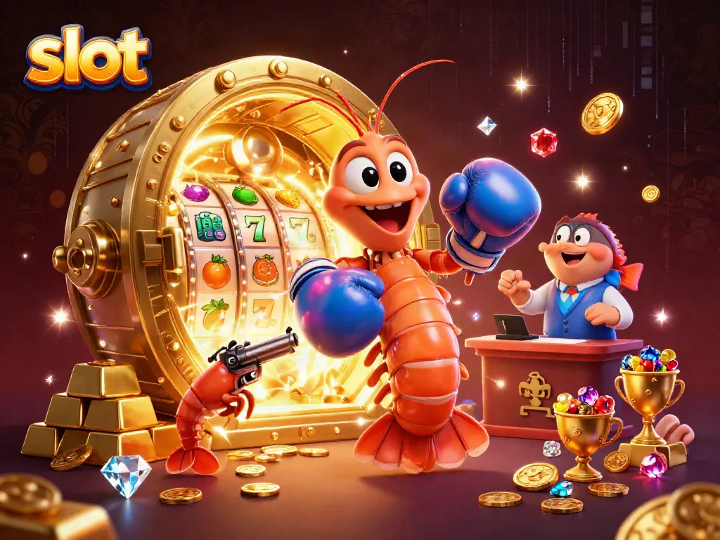 Engage with exciting slot gameplay featuring vibrant characters in an action-packed casino illustration.
