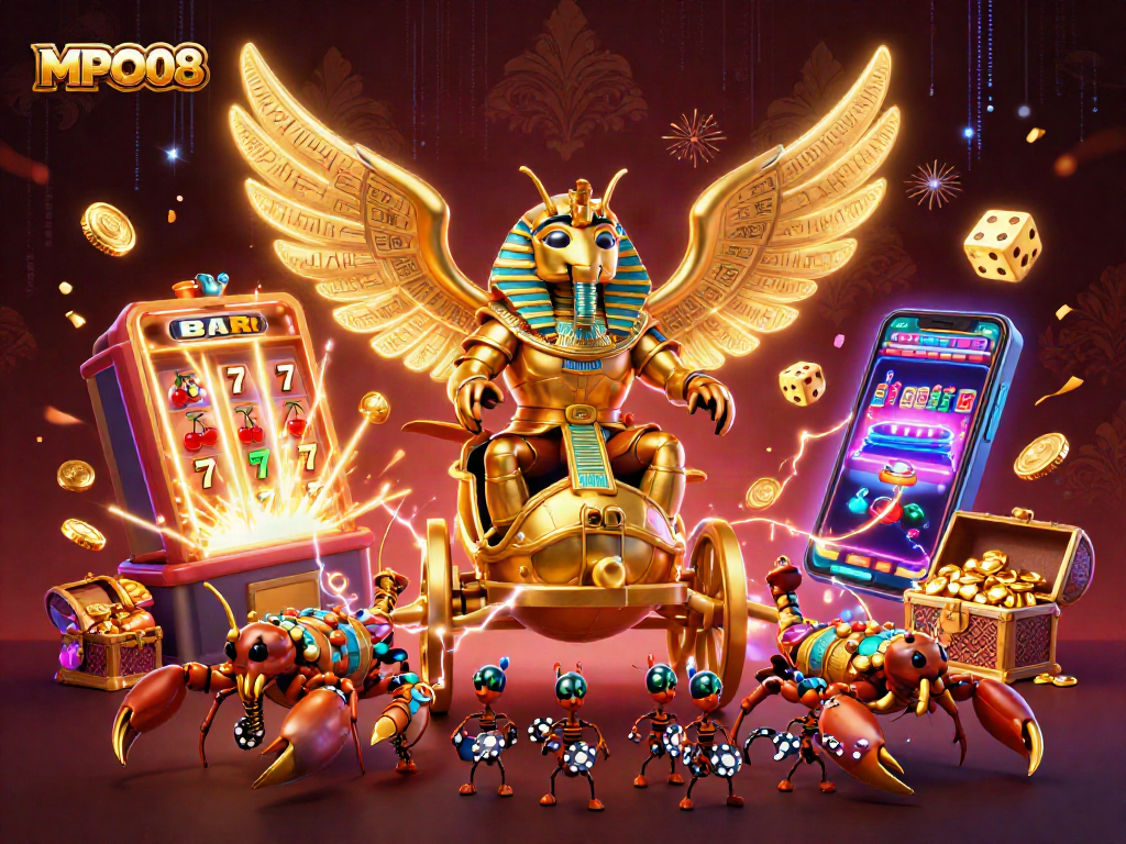 Experience big wins at MPO08 with thrilling slot machines and vibrant casino elements.