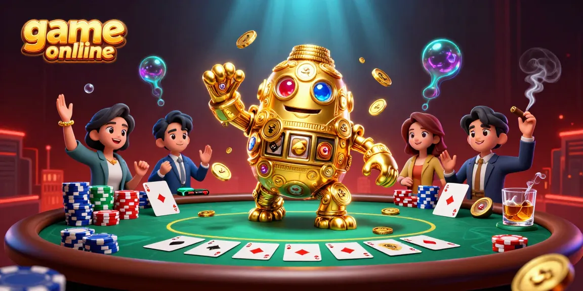 Menang di game online mobile dengan golem emas dan elemen kasino yang menarik.