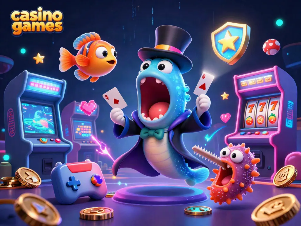Engaging casino games scene showcasing dynamic elements with colorful characters and gaming themes.