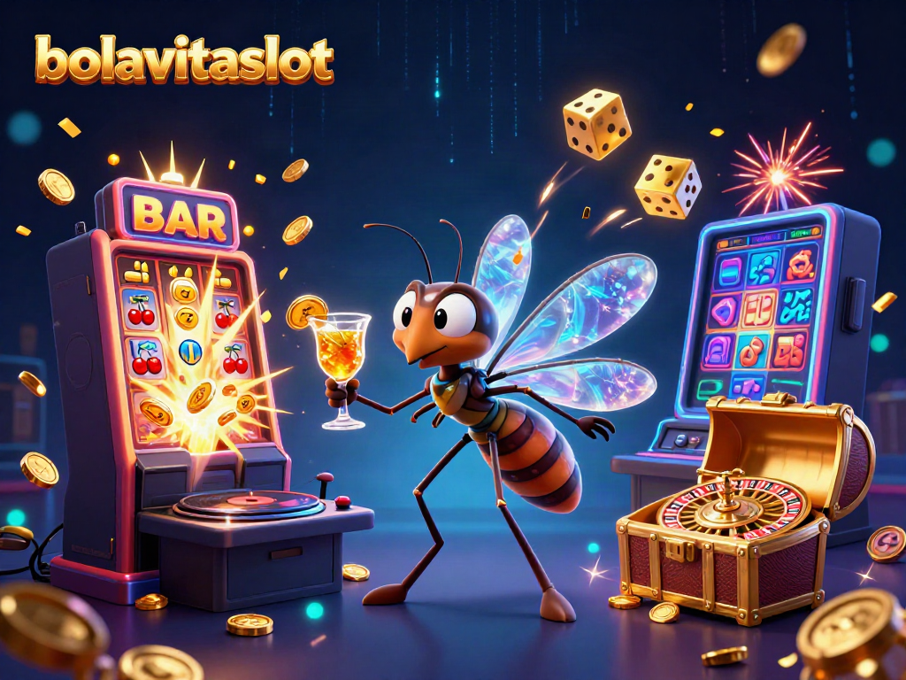 Celebrate winnings at bolavitaslot with 3D characters and casino elements bursting with excitement.