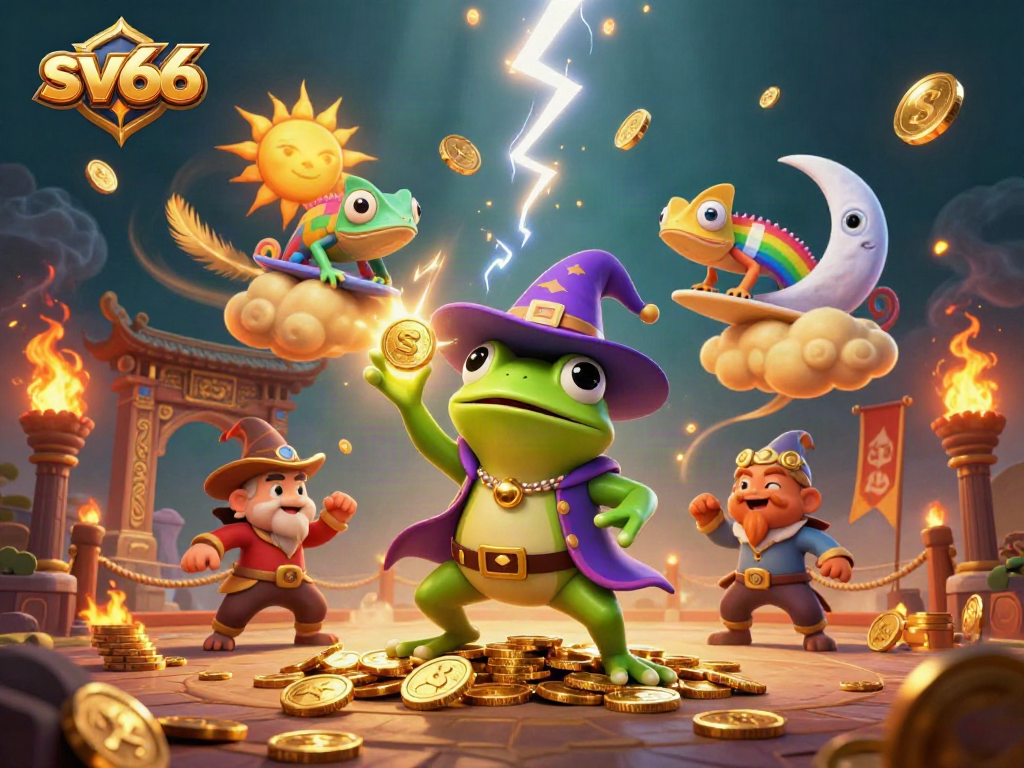 Experience sv66's vibrant online casino atmosphere with thrilling characters and golden rewards.