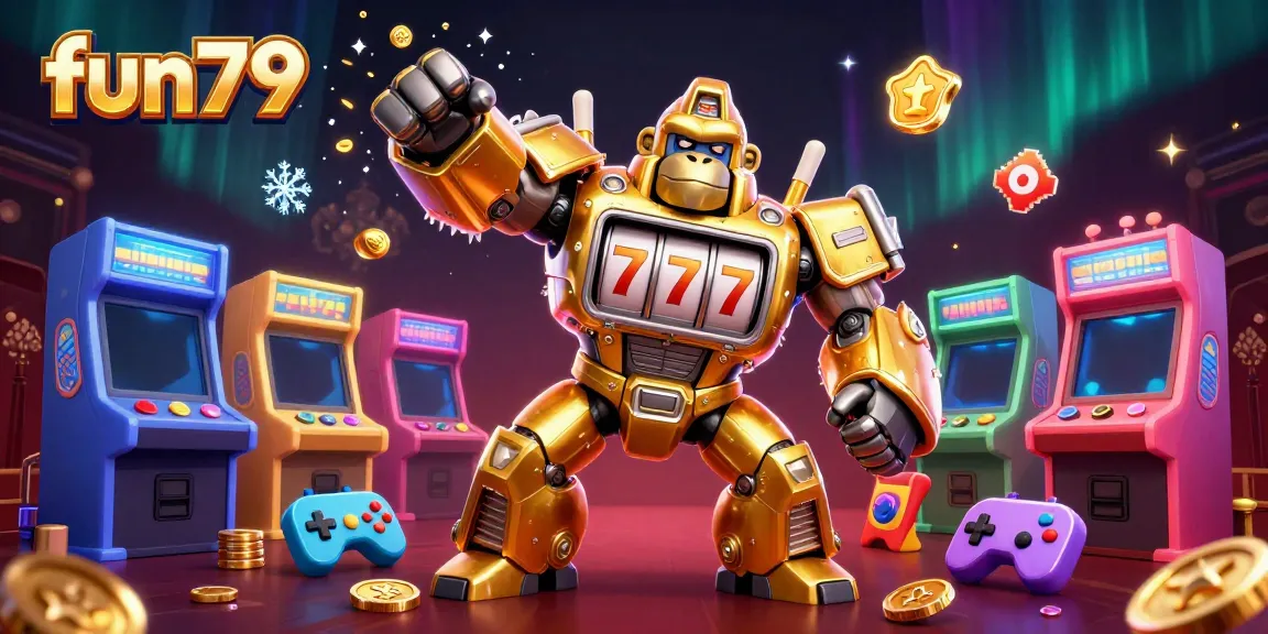 Experience excitement with FUN79's 3D casino-themed illustration, featuring stunning gaming elements.