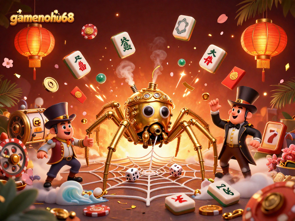 Engage with thrilling moments at gamenohu68 featuring a dynamic 3D casino scene.