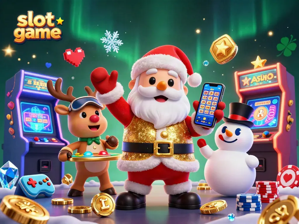 Spin exciting slot game with vibrant characters in a festive casino setting.