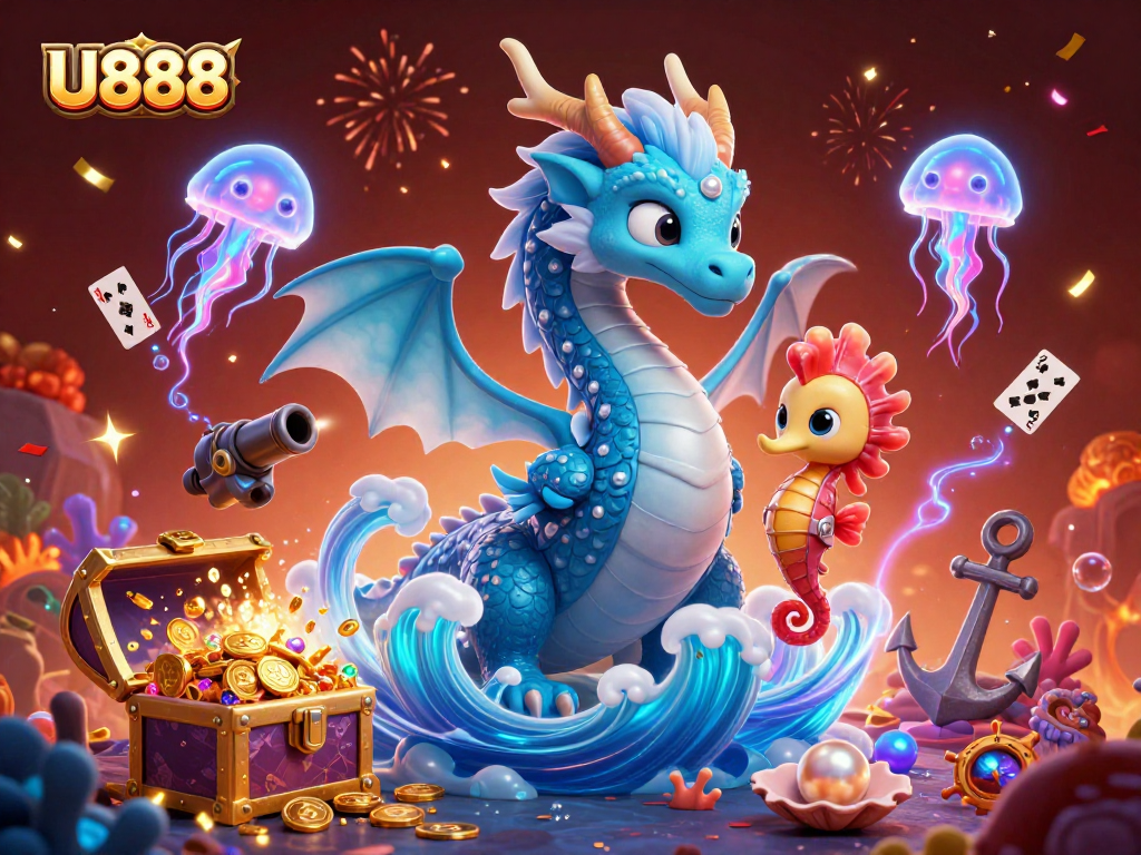 Engage in thrilling gameplay with U888, featuring a vibrant underwater casino scene