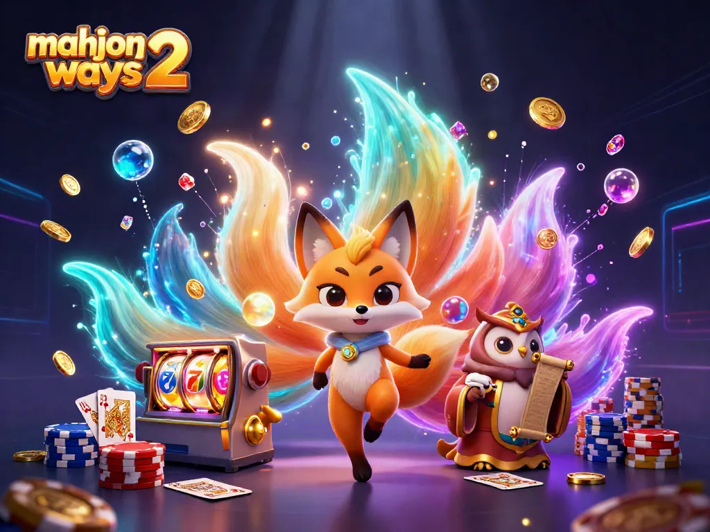 Experience thrilling action in Mahjong Ways 2 with a vibrant 3D illustration capturing the excitement of slot gaming.