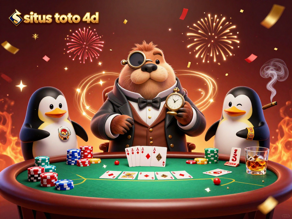 Engage with the excitement of situs toto 4d as a jolly walrus plays poker under the sea.
