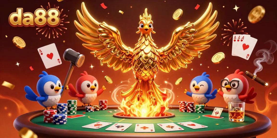 Experience thrilling wins at da88 with a dynamic 3D illustration showcasing the excitement of casino gaming!