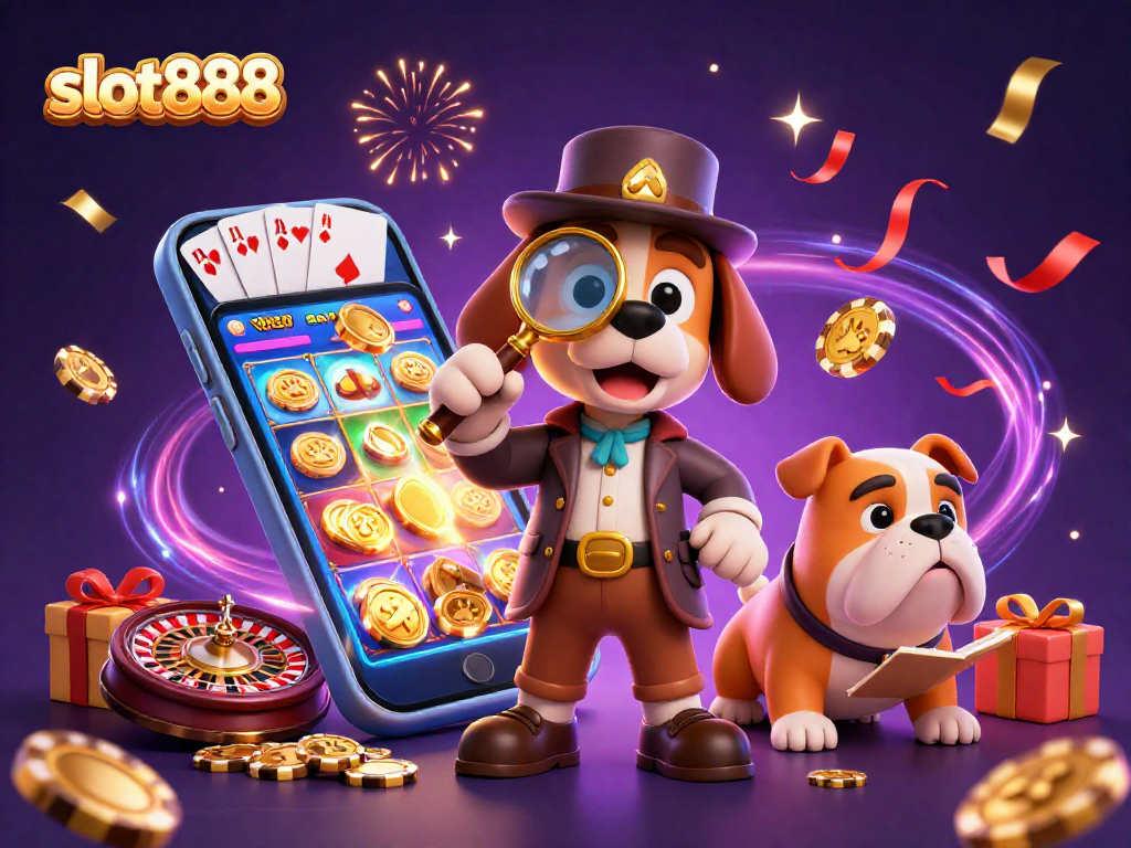 Menangkan slot888 dengan menggali petunjuk dari detektif dan anjing cerdas dalam pencarian harta karun kasino.