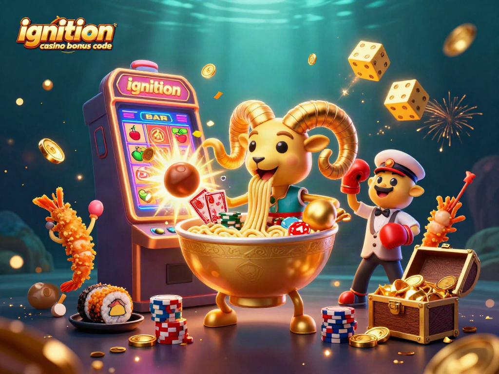 Stack winnings with ignition casino bonus code and vibrant 3D characters in a dynamic gaming scene.