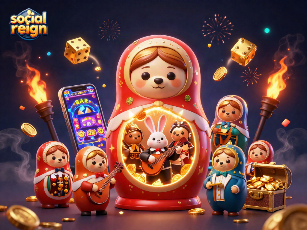 Engage in thrilling gameplay at socialreign with colorful slot machines and vibrant casino elements.