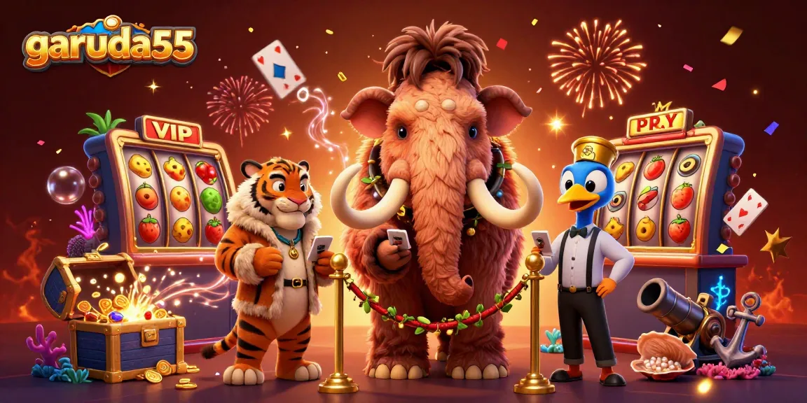 Garuda55 menawarkan pengalaman slot kaya dengan kemenangan dan jackpot dalam ilustrasi kasino yang menarik.