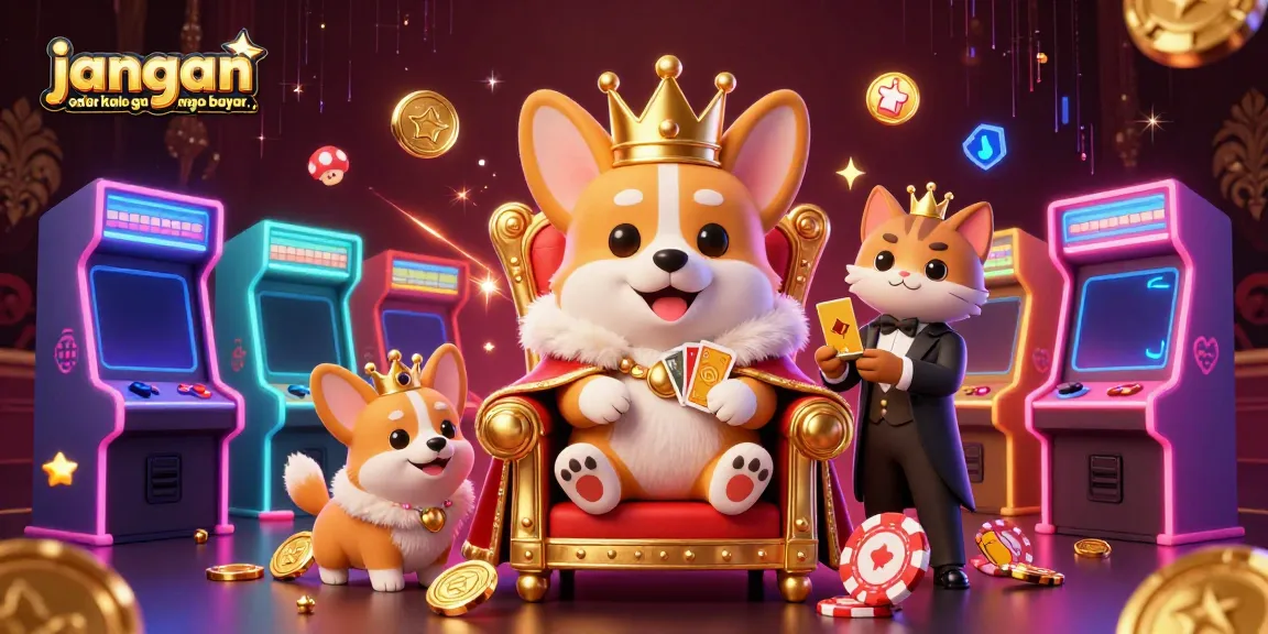 Catch the excitement in the casino with "jangan order kalo ga mampu bayar.." featuring colorful arcade games and royal characters.