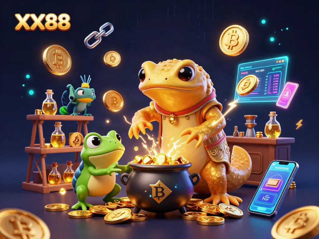 Experience exciting gameplay and winnings with XX88 casino gaming elements in a vibrant 3D illustration