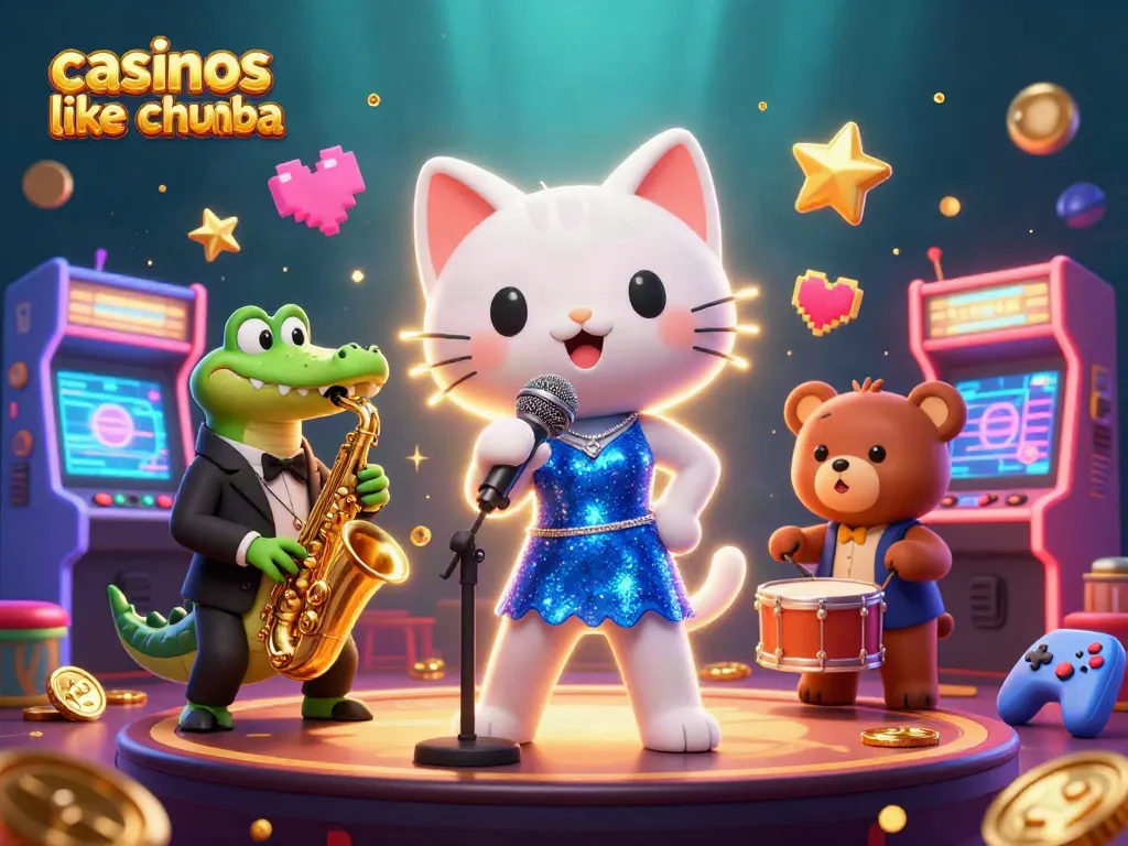 Experience winning thrills with casinos like Chumba in this vibrant 3D illustration.