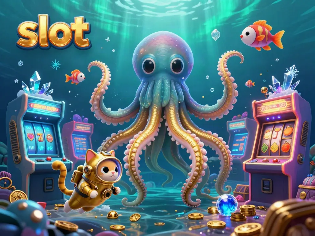 Slot yang menarik dengan kraken dan ikan laut yang bersinar di dunia permainan