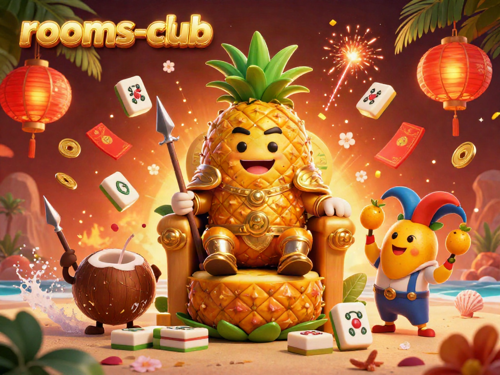JANDA4D di rooms-club, raja nanas emas dan jester memainkan permainan yang seru di kasino.