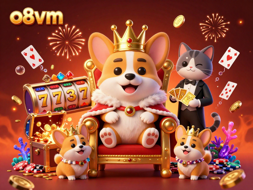 Win big at o8vm with an engaging 3D casino scene showcasing rich gambling elements.