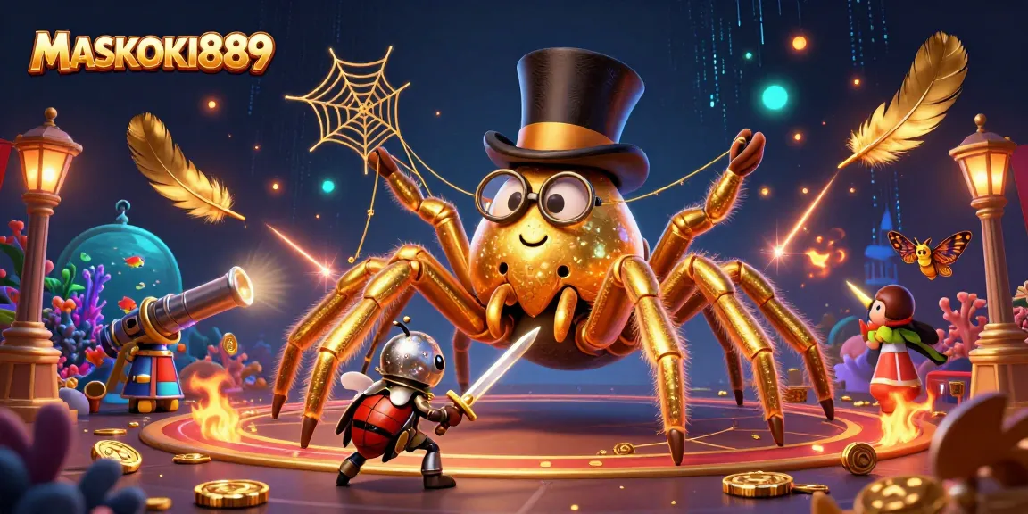 Engage with the exciting world of MASKOKI889 shooting underwater fish with a charismatic tarantula and knight