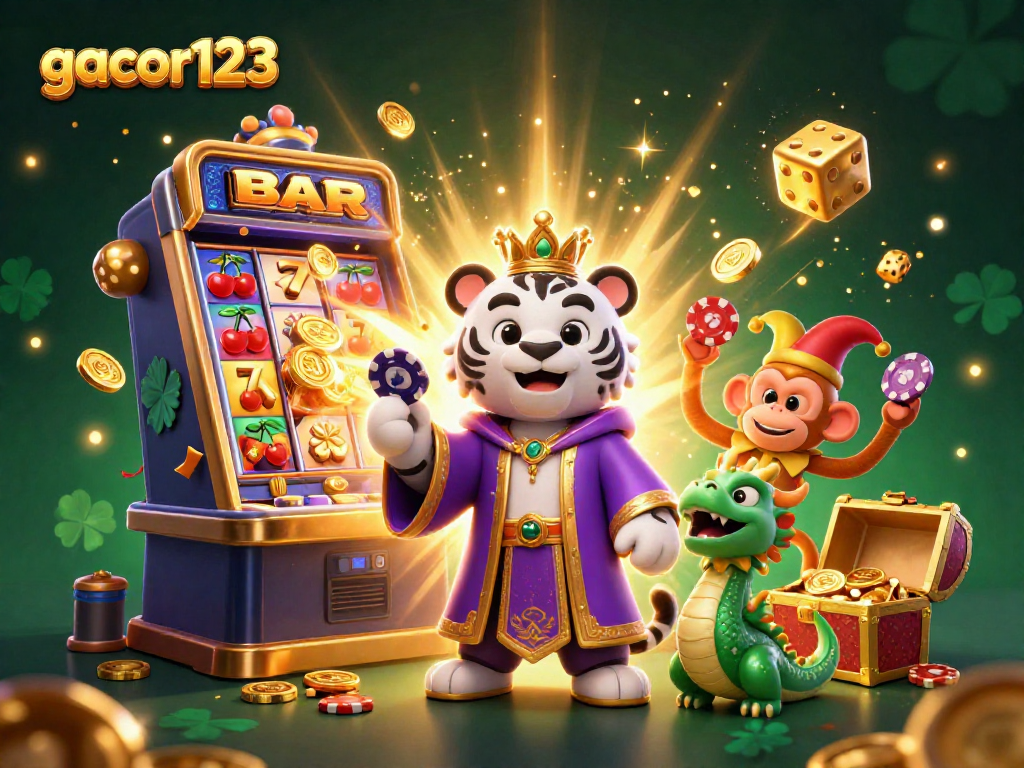 Engage with gacor123 through thrilling slot gameplay featuring vibrant characters and exciting elements.