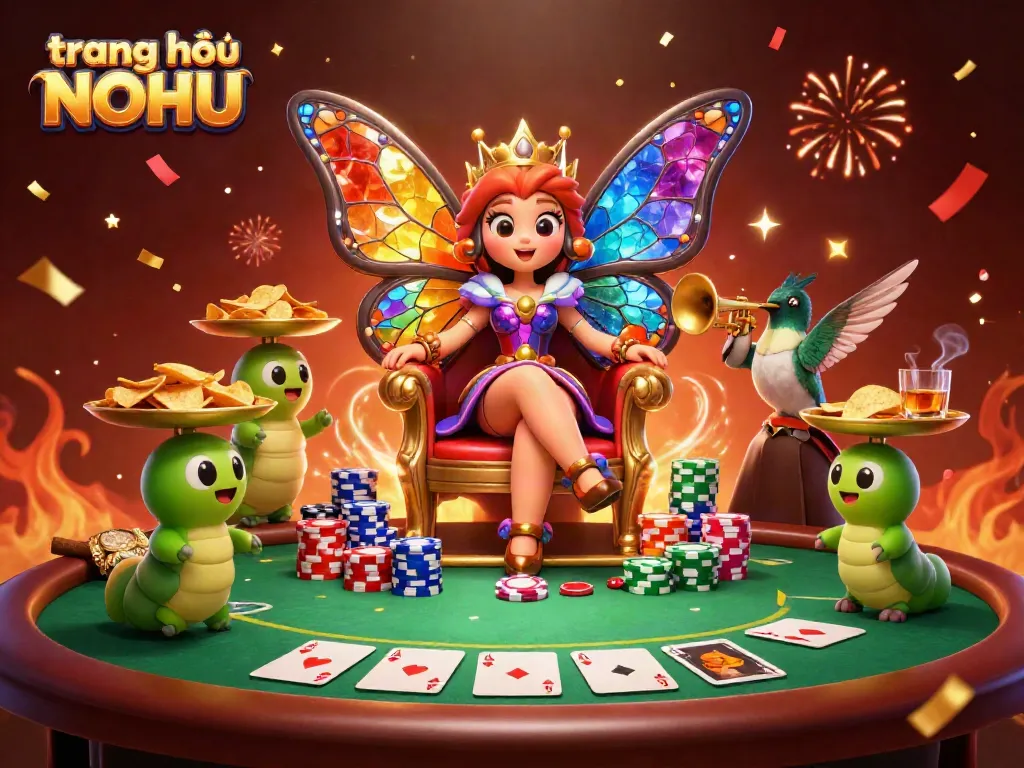 Experience high-stakes gaming at trang chủ NOHU with a colorful 3D casino scene filled with excitement.