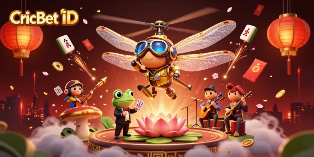 Enhance your play with CricBet ID at this vibrant lily pad casino scene
