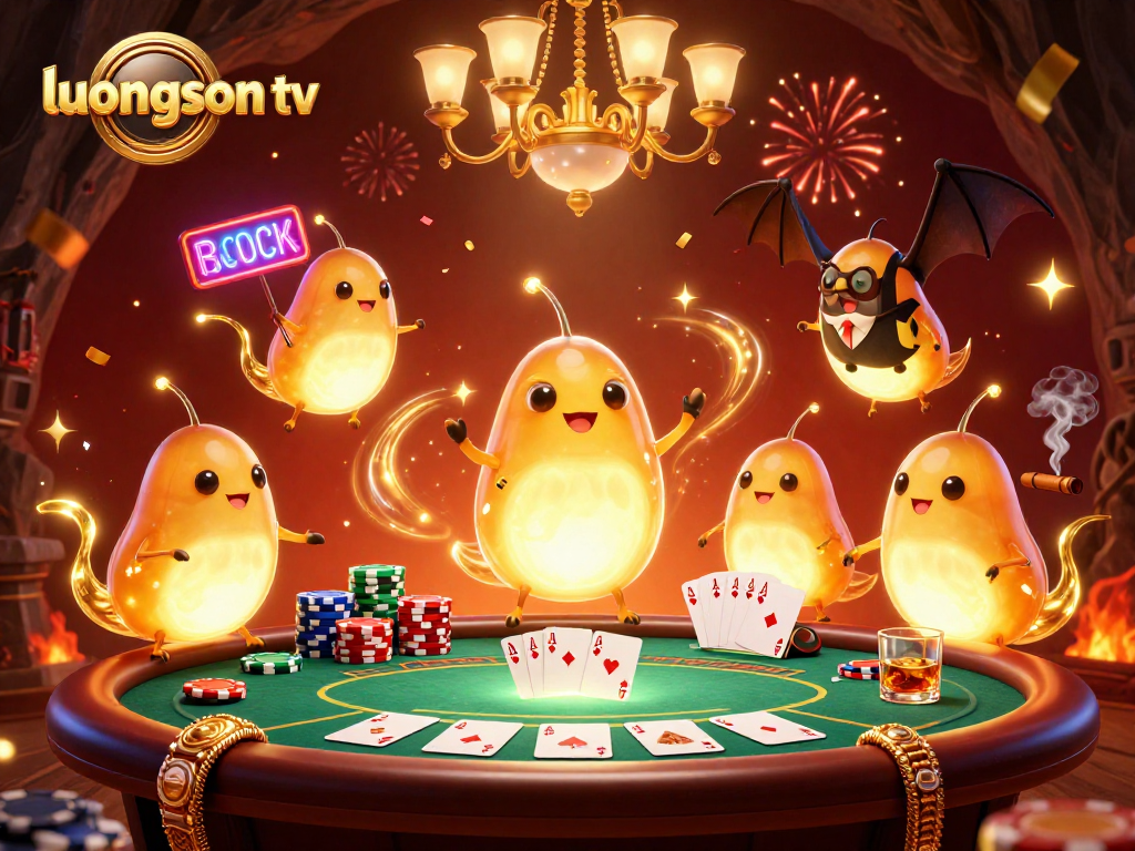 Bet on excitement with luongson tv as glowworms illuminate a thrilling poker scene.